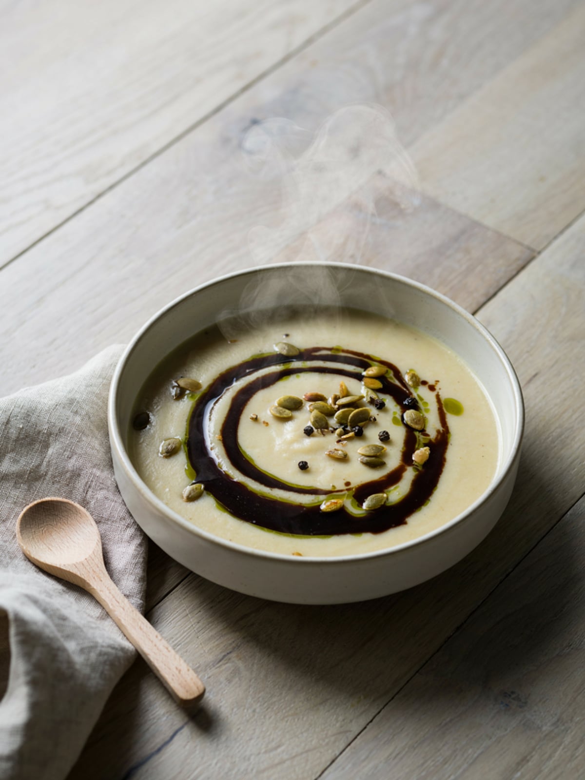 Sopa com óleo